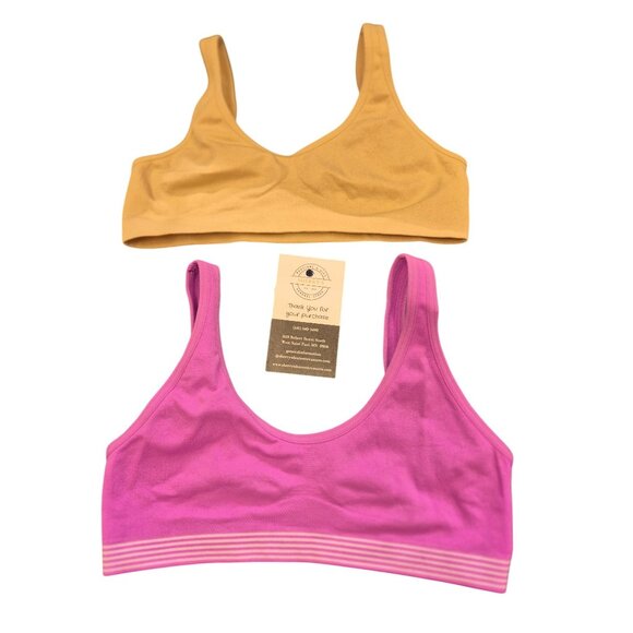 Hanes Girls' Seamless ComfortFlex Fit Cozy Pullover Bra 2-Pack, Magenta Quartz W - Picture 3 of 6